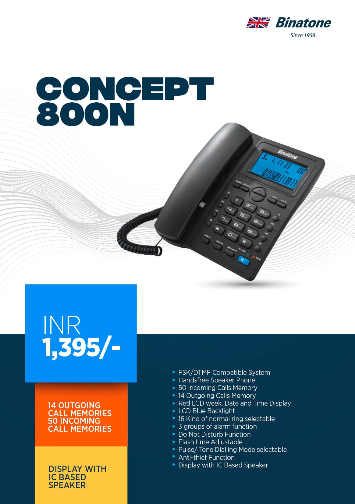Binatone 800N Corded Landline Phone - Image 3