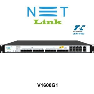 NETLINK V1600G1L3 GPON OLT – 8 PON, L3 Switching, Dual Power, Auto Upgrade