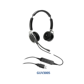 Grandstream Headphone GUV3005 | USB Headset with Noise Cancelling Mic & HD Audio
