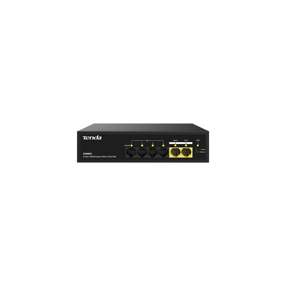 Tenda S106PC 6-Port 100M Lite PoE Switch with 4-Port PoE - Image 2