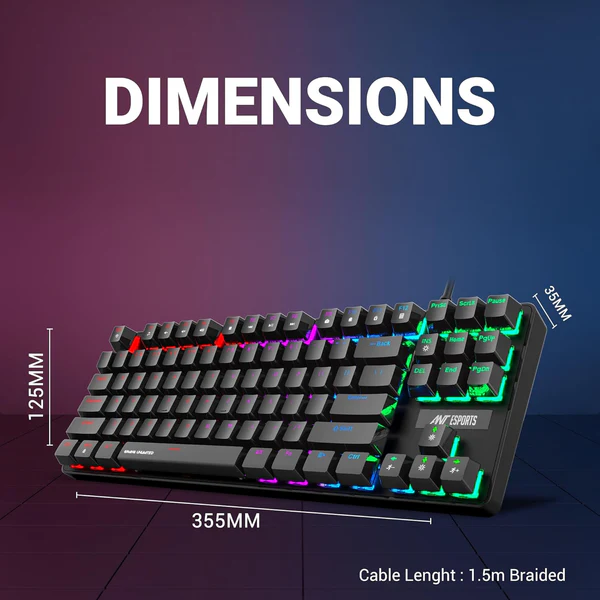 Ant Esports MK1000 TKL Mechanical Gaming Keyboard – Outemu Blue Switches, LED Backlit - Image 5