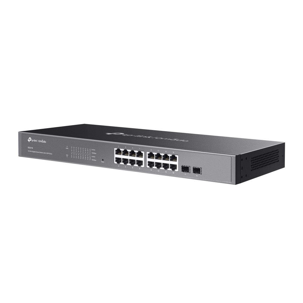 TP-Link TL-SG2218 (SG2218) | 16 Port Gigabit Smart Managed Switch, 2 SFP Slots | Omada SDN Integrated | IPv6 | Static Routing | L2/L3/L4 QoS, IGMP & LAG - Image 4