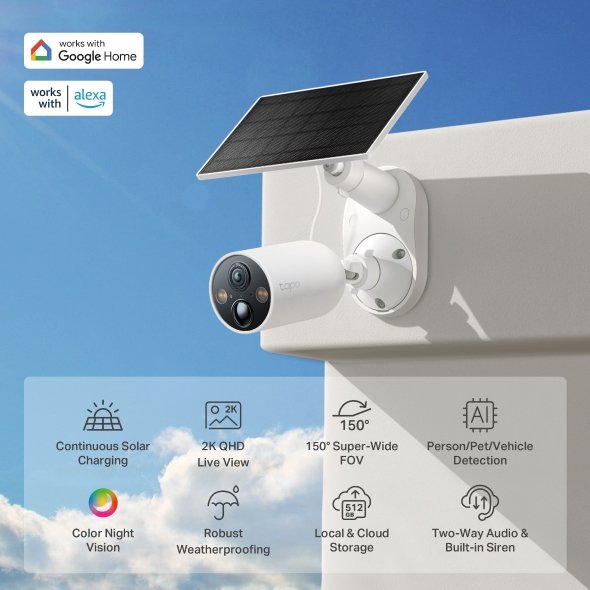 TP-Link Tapo C425 KIT Solar-Powered Security Camera Kit - Image 4