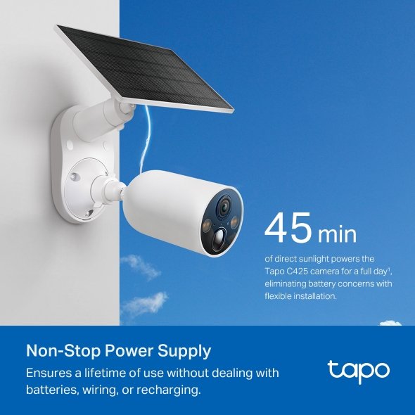 TP-Link Tapo C425 KIT Solar-Powered Security Camera Kit - Image 6