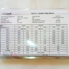 Fiber Syrotech 1x8 Plc Splitter (SY-PLC-ST-1X8-WC-1A)