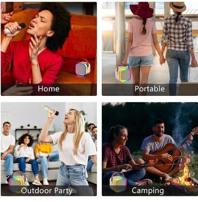 K12 Kids Bluetooth Karaoke Speaker with Mic & RGB LED Lights - Image 6