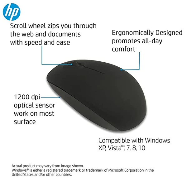 P W111 Wireless Optical Mouse | 1200 DPI | 2.4GHz Ergonomic Design - Image 3