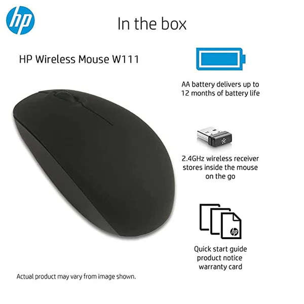 P W111 Wireless Optical Mouse | 1200 DPI | 2.4GHz Ergonomic Design - Image 4