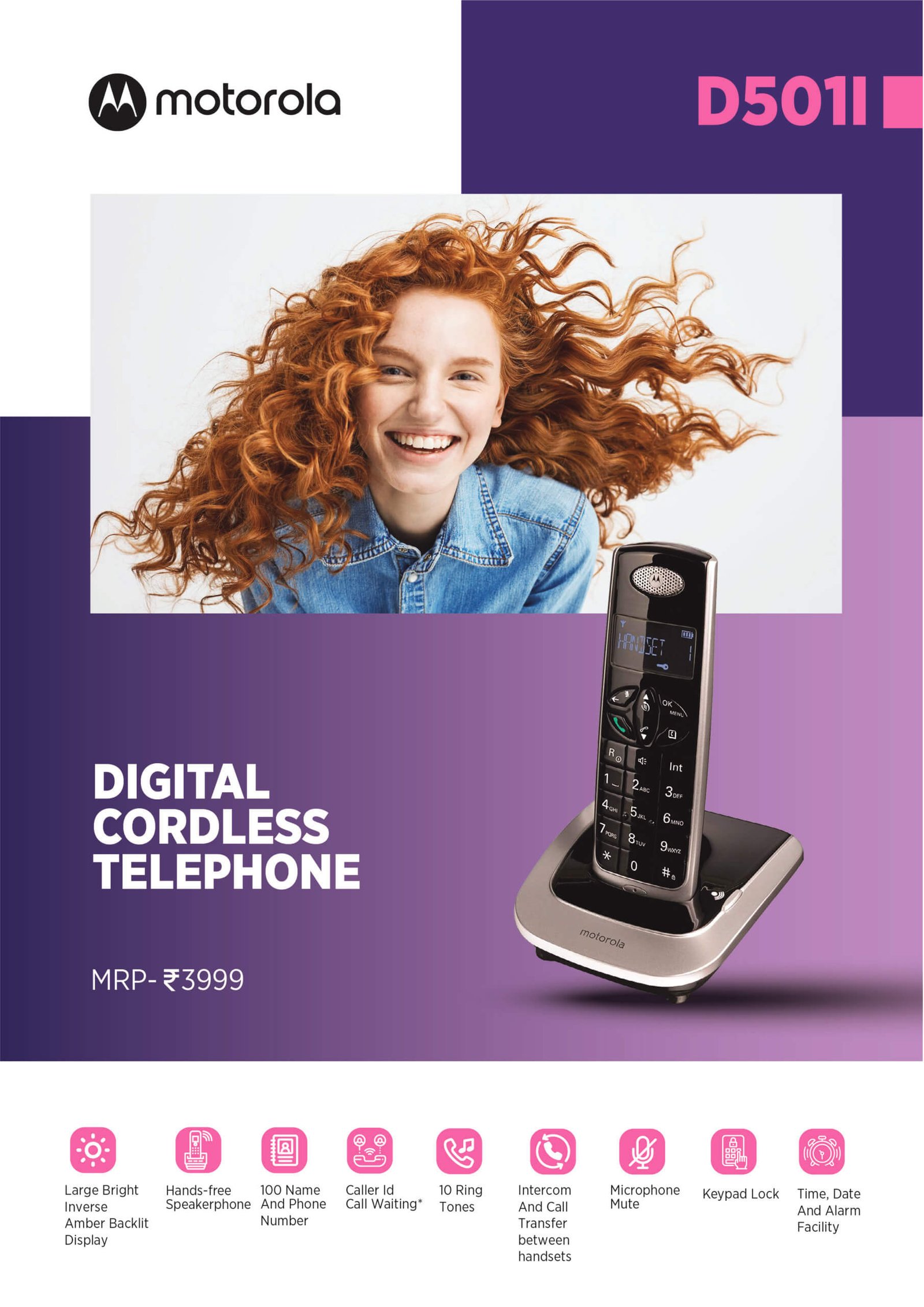 Motorola D501I Digital Cordless Telephone - Image 6