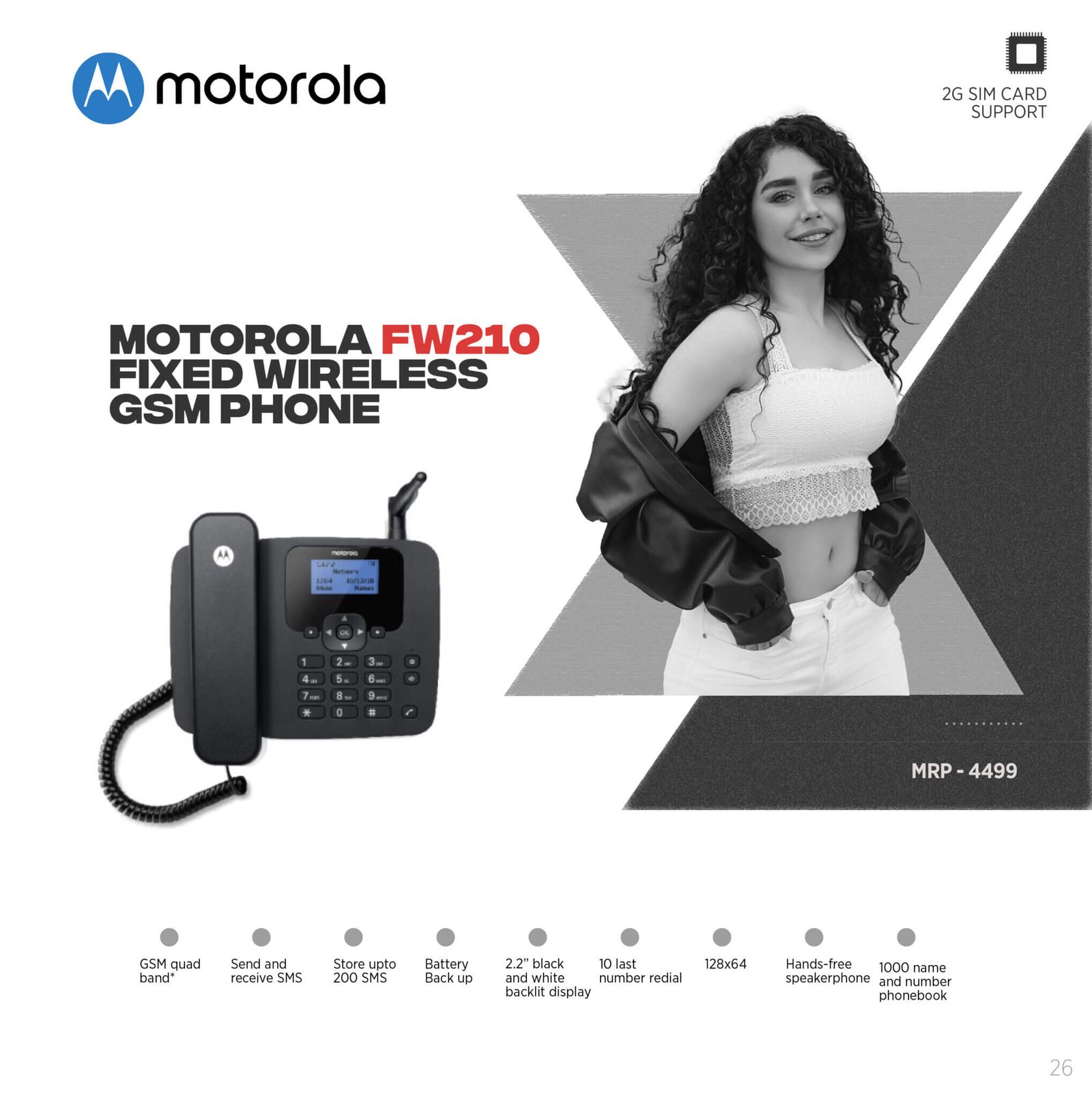 Motorola FW210I Fixed Wireless GSM Phone - Image 14