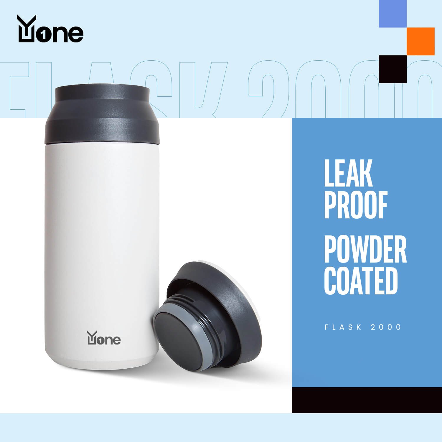 YuOne Flask 2000 500ml vacuum-insulated stainless stell - Image 5