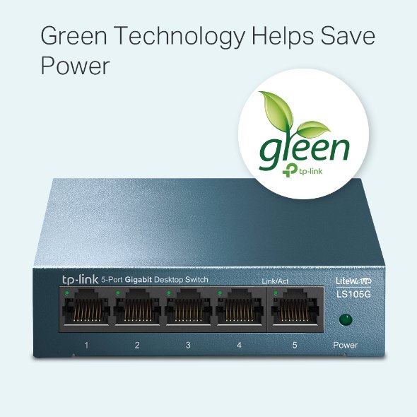 Desktop Switch TP-Link LS105G 5-Port 10/100/1000Mbps - Image 4