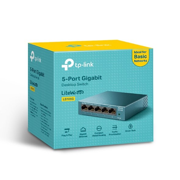 Desktop Switch TP-Link LS105G 5-Port 10/100/1000Mbps - Image 7