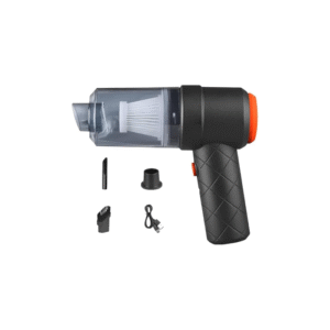 Portable 2-in-1 car vacuum cleaner with blower. USB rechargeable