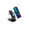 Fast Wireless Charger 3-in-1 23W Mag-Safe Stand for iPhone, AirPods & Apple Watch – Black