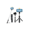 Selfie Stick with Flash Multifunctional Tripod with Bluetooth Remote