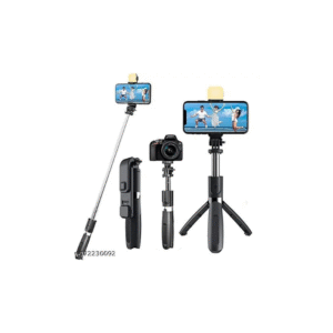 Selfie Stick with Flash Multifunctional Tripod with Bluetooth Remote