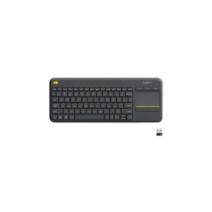 Logitech K400 Plus Wireless Touch TV Keyboard – Built-in Touchpad, Media Controls