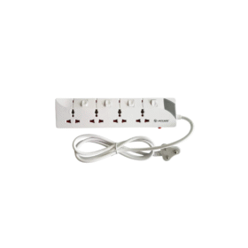 Lapcare 4 Way Extension Socket with Spike Buster, 5M Heavy Duty Cable