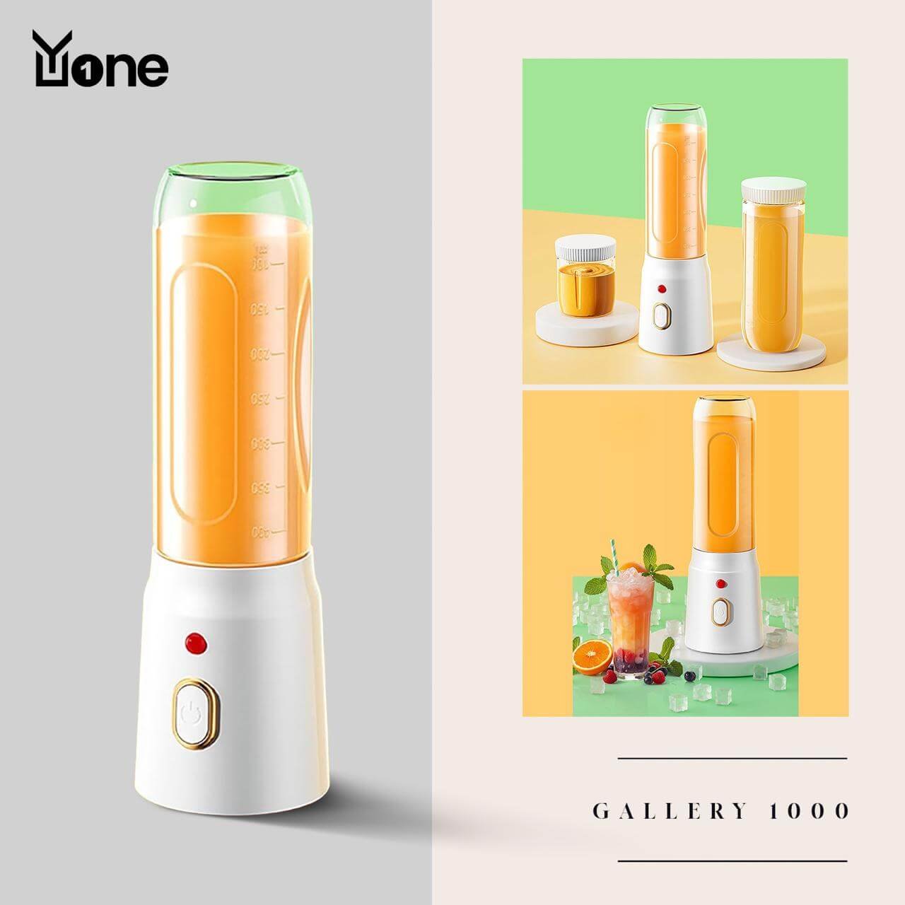 YuOne Gallery 1000 USB rechargeable mini juicer - Image 5