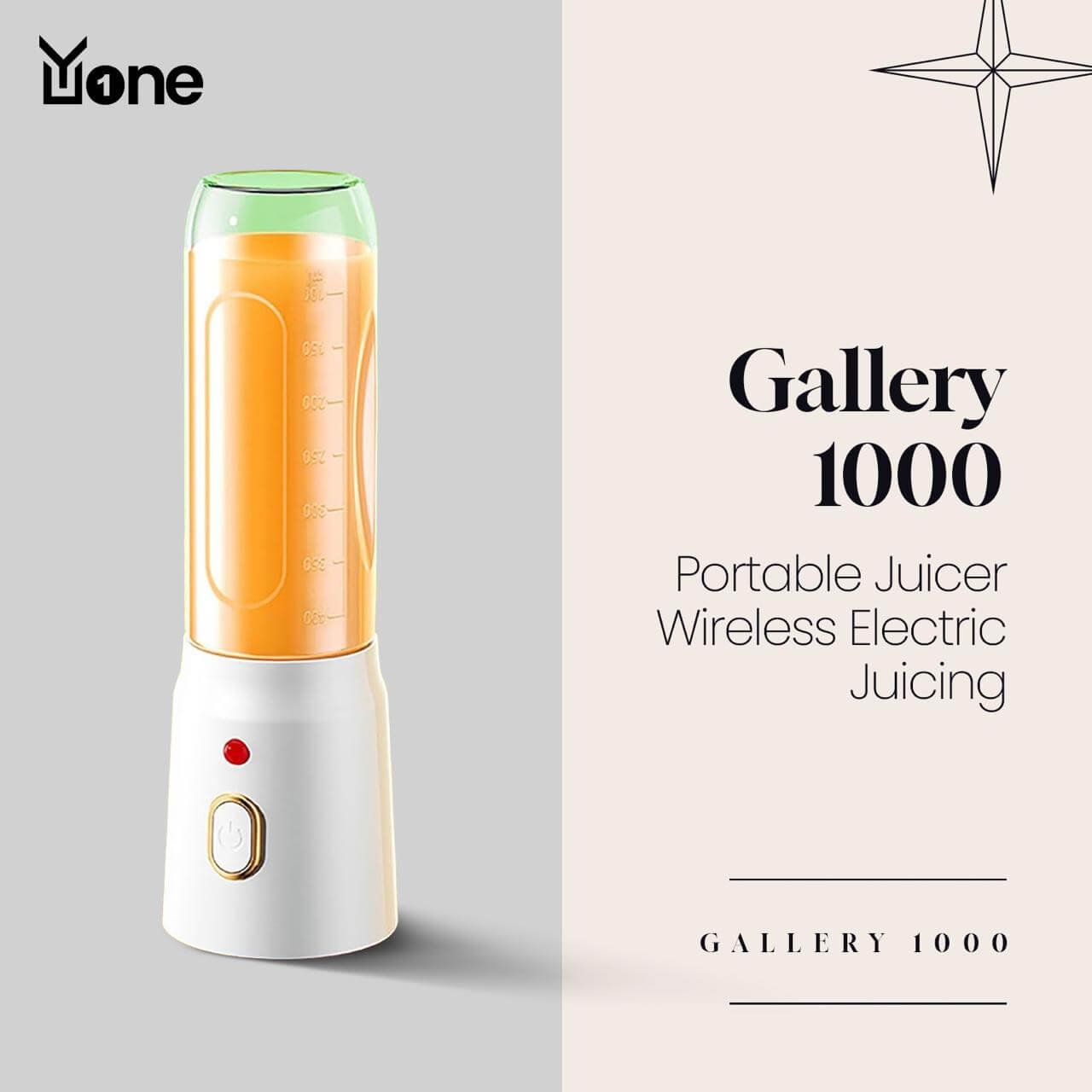 YuOne Gallery 1000 USB rechargeable mini juicer - Image 7