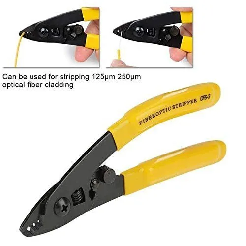 Fiber Optic Stripper CFS-3 – Precision Tool for 125µm Fiber with Comfort Grip (Yellow, 6 Inch) - Image 7