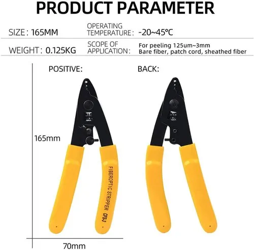 Fiber Optic Stripper CFS-3 – Precision Tool for 125µm Fiber with Comfort Grip (Yellow, 6 Inch) - Image 10