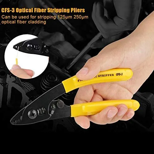 Fiber Optic Stripper CFS-3 – Precision Tool for 125µm Fiber with Comfort Grip (Yellow, 6 Inch) - Image 11
