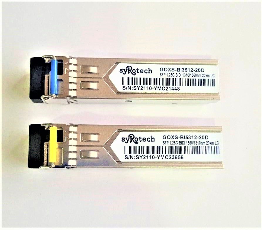 Syrotech SFP BIDI 1.25G -GOXS Bi3512-20D andGOXS-Bi5312-20D-(Pair)