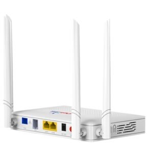 OptiLink XPON ONT -OP-XONT 71110AC (2GE+1POTS+WIFI-4 ANTENNA-2.4GHz/5GHz-1200Mbps) 256Mbps RAM DUAL BAND