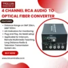 TRICOM -4ch RCA to fiber- 4 Port RCA Audio to Optical Fiber Converter 20KM