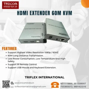 TRICOM HDMI EXTENDER 60 Meter KVM (USB PORT)
