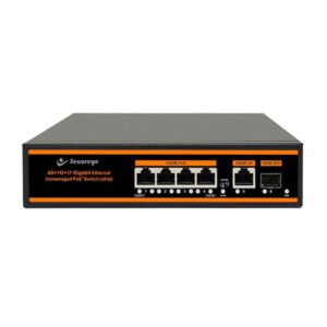 Secureye POE Switch S-4GE1UG1UF-NB – 4 Port 1 Uplink GIGA + 1SFP POE Switch