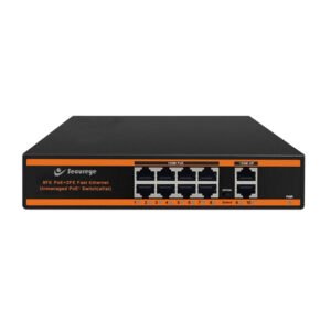 Secureye POE Switch S-8FE-2UE-LD-NB | 4-Port PoE Switch with 2 Uplink Ports