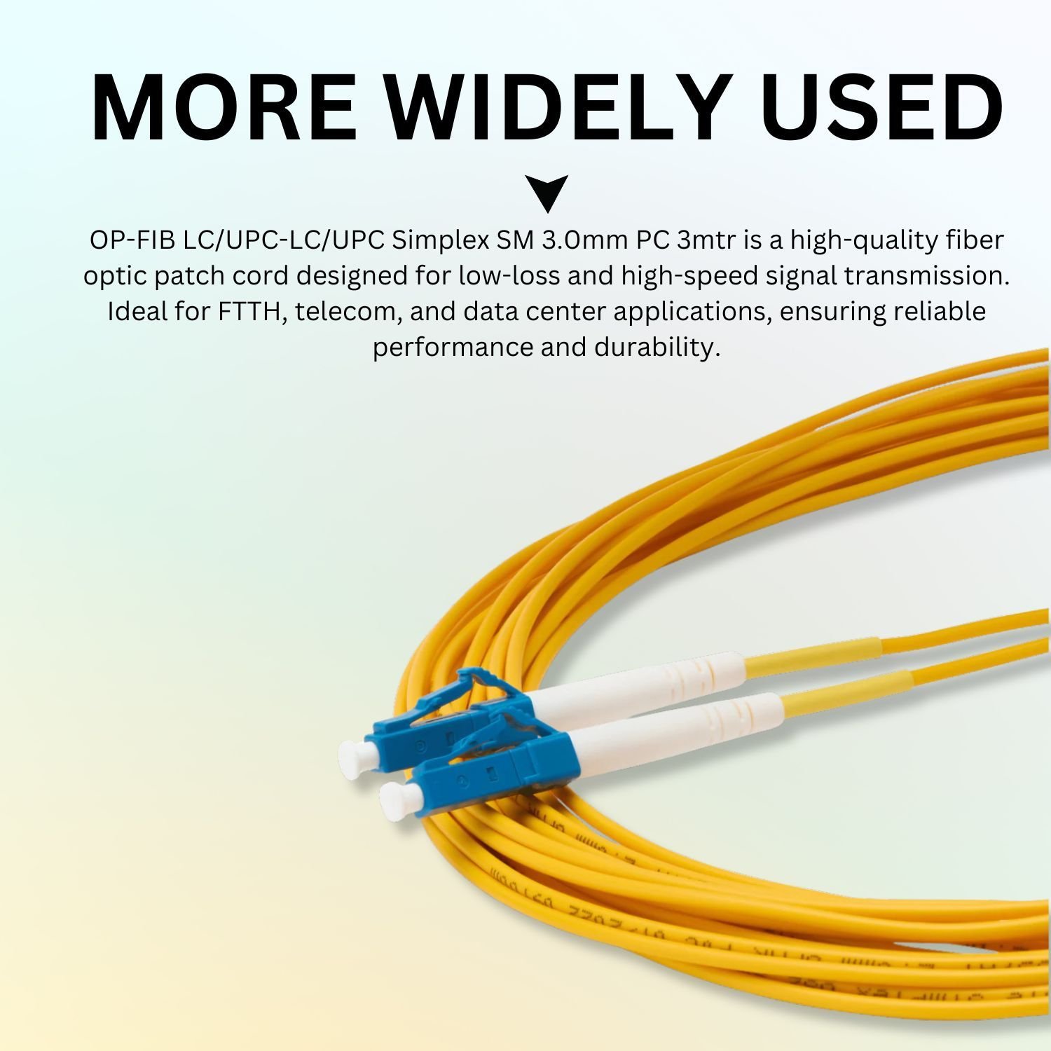OptiLink OP-FIB LC/UPC-LC/UPC SIMPLEX-SM-3.00mm-PC-3mtr - Image 3