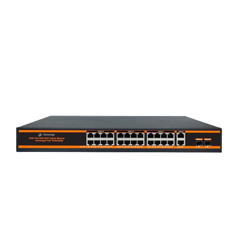 Secureye POE Switchs S-24GE-2G-2UF-3N | 24-Port GIGA PoE Switch