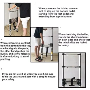 Telescopic Aluminium Ladder 4.4m (14.43 feet)