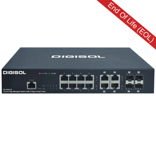 Digisol DG-GS4112 – 8 Port Gigabit Ethernet Smart Managed Switch