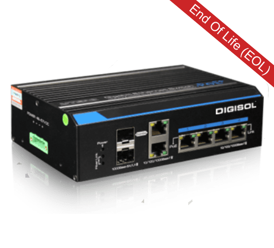 DIGISOL DG-IS1006GP – DIGISOL Unmanaged Din-Rail Industrial PoE Gigabit Switch