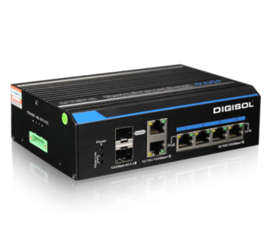 DIGISOL DG-IS1006GP – DIGISOL Unmanaged Din-Rail Industrial PoE Gigabit Switch - Image 3