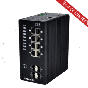 Digisol DG-IS4512HP – L2-Managed Din-Rail Industrial Ethernet Switch