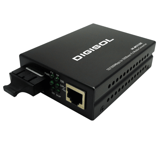 Digisol DG-MC5123S-PTL – 100Base-TX/Fx Single fiber Media Converter