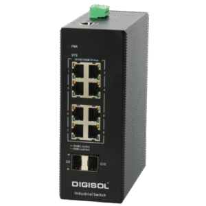 DIGISOL Managed Industrial Switch with 2 Gigabit SFP Ports and 8 Gigabit TX Ports – DG-IS4510E