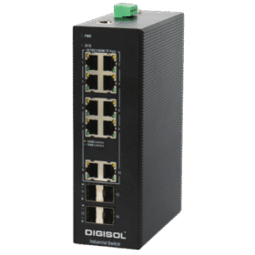 DIGISOL Managed Industrial Switch with 4 Gigabit SFP Ports and 10 Gigabit TX Ports – DG-IS4514E