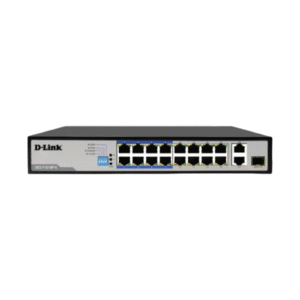 D-Link DES-F1018P-E 16FE PoE + 1 gigabit & 1 compo Uplink 250m PoE Switch