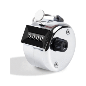 Jaap Counter – 4-Digit Metal Hand Tally Counter with Finger Ring Grip