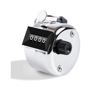 Jaap Counter – 4-Digit Metal Hand Tally Counter with Finger Ring Grip