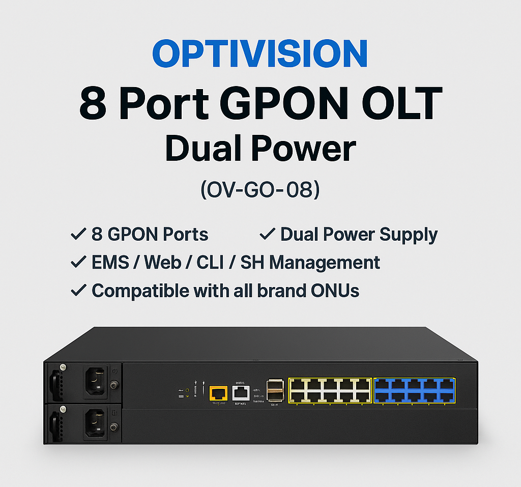 Optivision 8 Port GPON OLT (OV-GO-08)