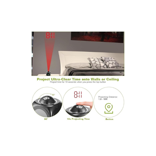 LCD Talking Digital Alarm Clock with Projector