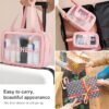 3-Piece Transparent Makeup Organizer Pouch Set